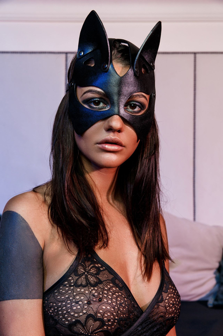 Sexy leather mask - Obsessharness