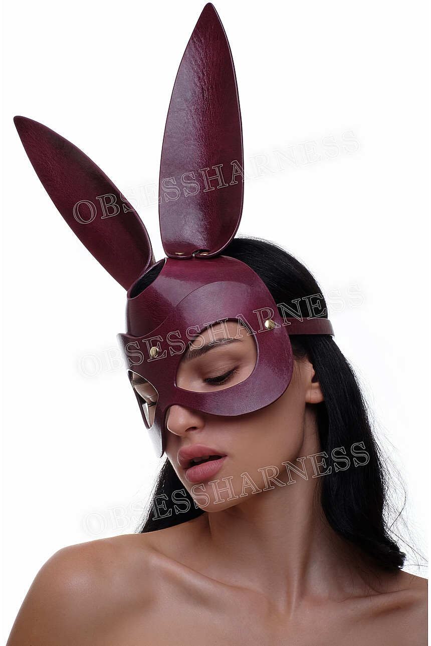 Rabbit mask leather  - Obsessharness