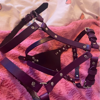 Strap-on harness with multiple O-Rings purple  review