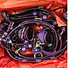Leather harness fetish purple review