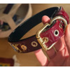 Leather bondage collar burgundy review