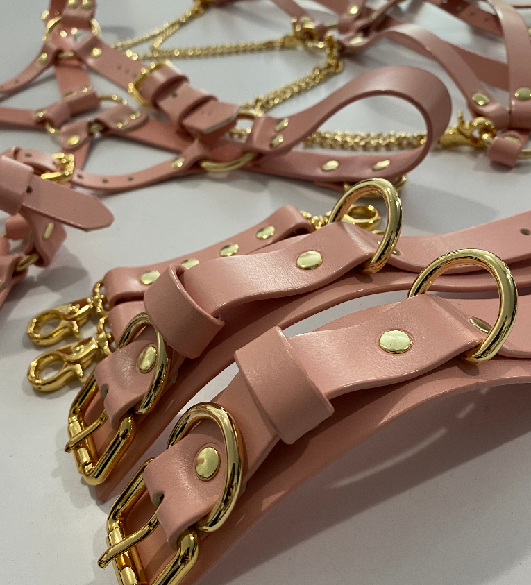 leather bondage restraints bdsm kit